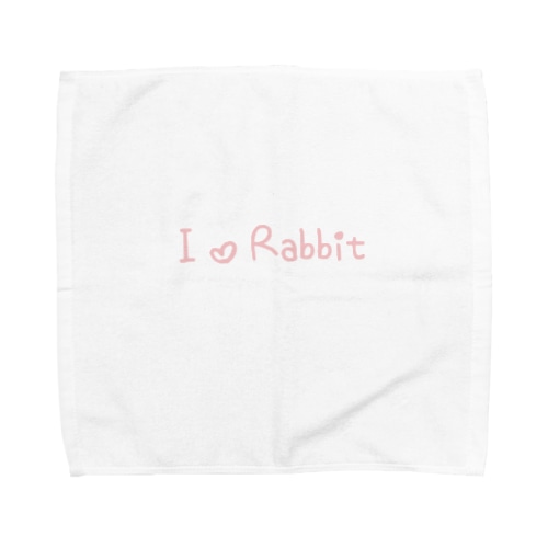 I ♡ Rabbit Towel Handkerchief