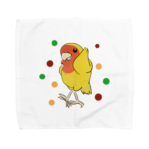 コザクラインコ（ダンシング・アフリカンバージョン） Towel Handkerchief