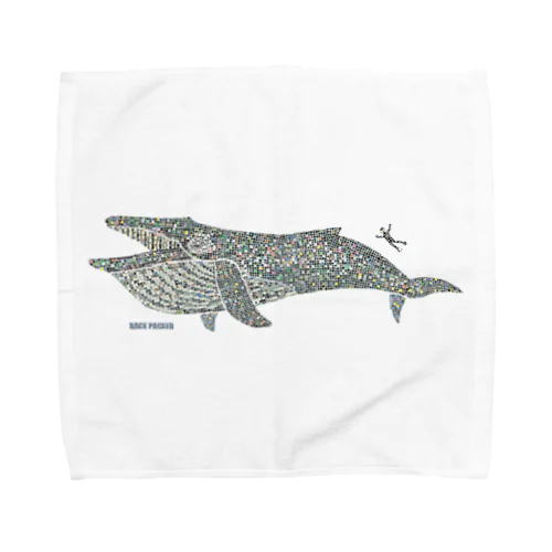 タイルのナガスクジラ Towel Handkerchief