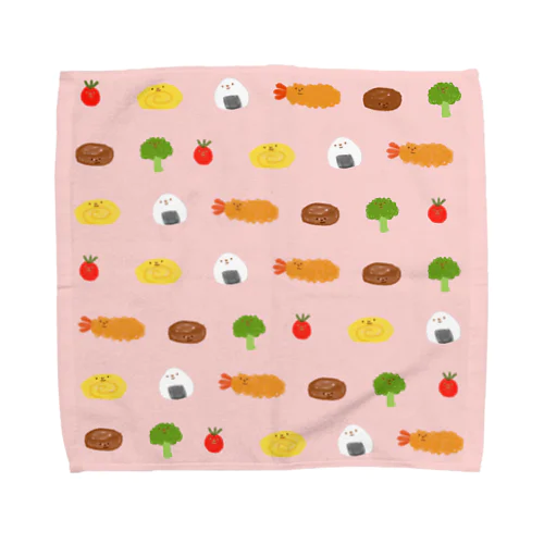 teamおべんとう pink Towel Handkerchief
