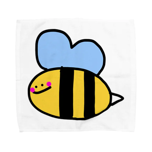 へんてこキャラクター はちさんの『びー』🐝💗 タオルハンカチ