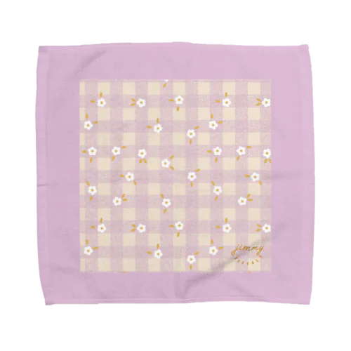 Jimmy Buffalo - Daisy Gingham ライラック Towel Handkerchief