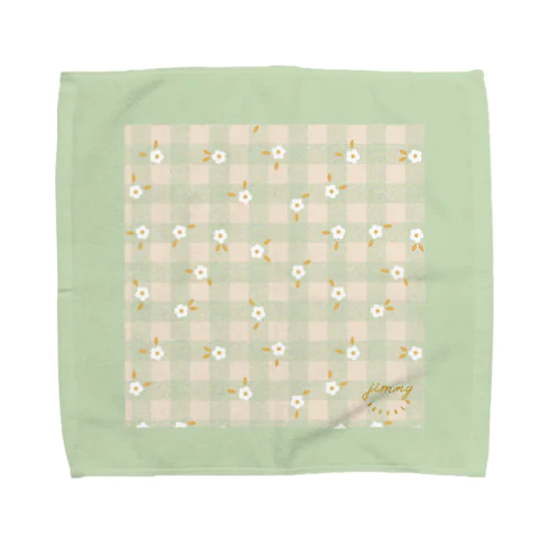 Jimmy Buffalo - Daisy Gingham ミント Towel Handkerchief