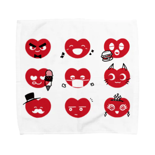 9ハート Towel Handkerchief