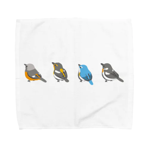 ヒタキたち(野鳥たち) Towel Handkerchief