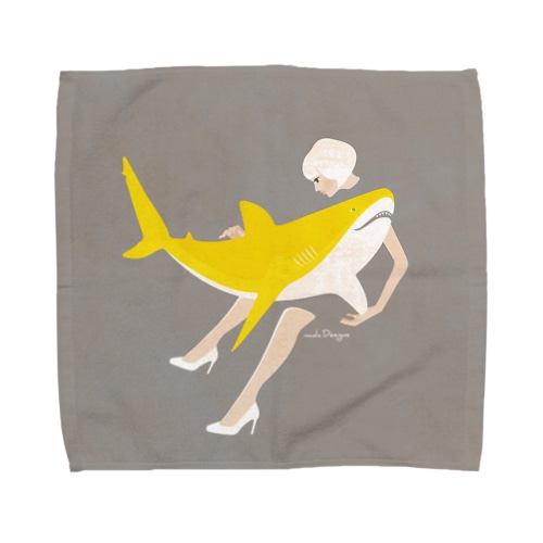 月のようなサメと女子 Towel Handkerchief