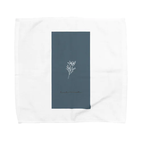 かすみ草 くすみブルー Towel Handkerchief