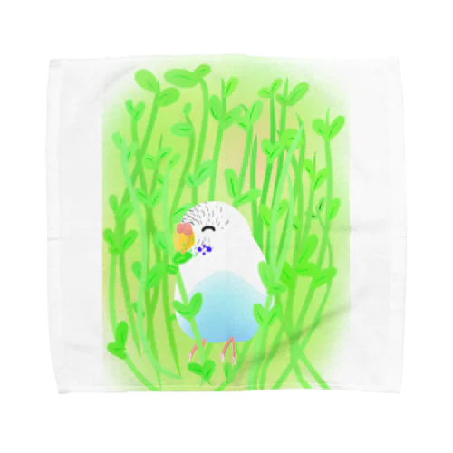 豆苗まみれのセキセイちゃん Towel Handkerchief