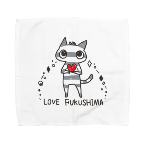 にゃんだべえ_LOVE FUKUSHIMA タオルハンカチ