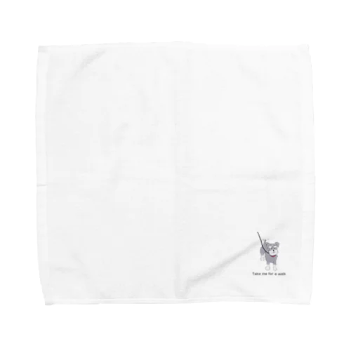 散歩に行きたいシュナウザー君 Towel Handkerchief