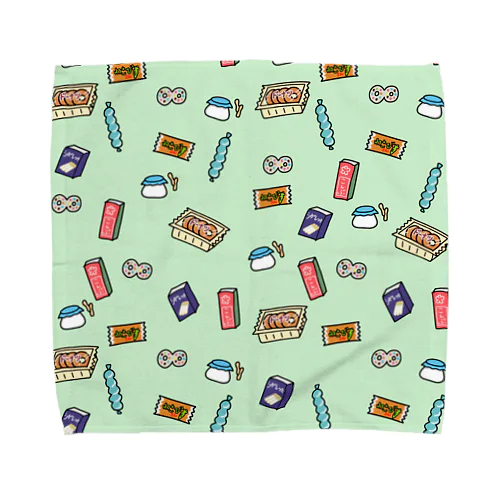 駄菓子の夢 dot. ミントカラー Towel Handkerchief