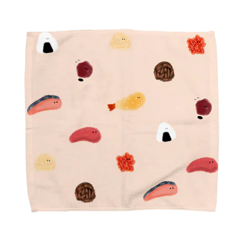 おにぎり詰め合わせ pink Towel Handkerchief