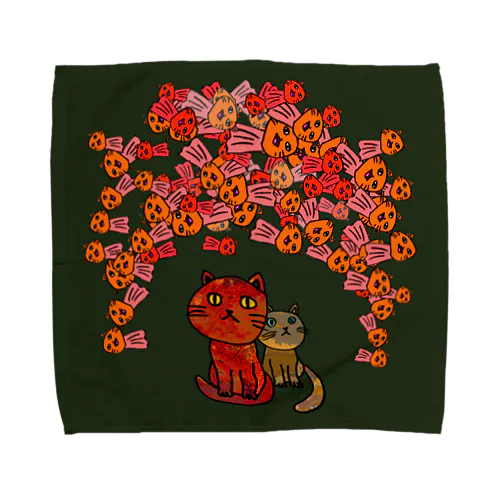 もののけさびねこねこ Towel Handkerchief