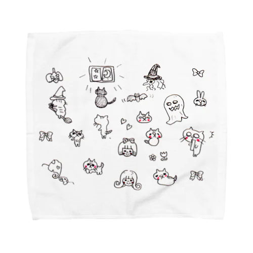 ねこものぐらむ Towel Handkerchief