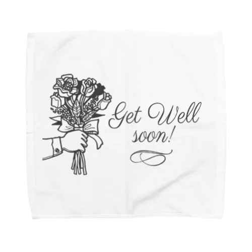 Get Well 花束デザイン Towel Handkerchief