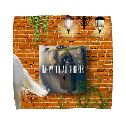 【引退馬支援企画】HAPPY TO ALL HORSES ウォールTYPE Towel Handkerchief