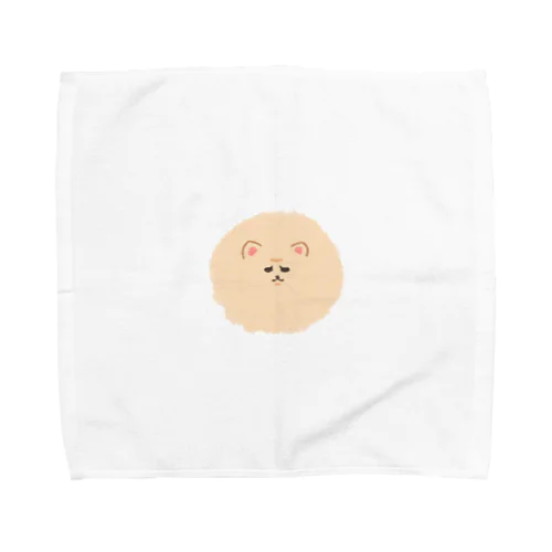 ふえくされたポメ　薄茶 Towel Handkerchief