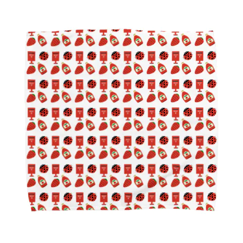 pattern (red) タオルハンカチ