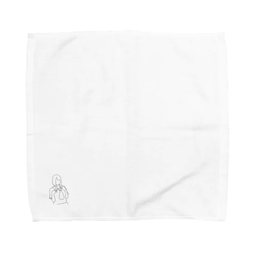 ショートカットの女の子 Towel Handkerchief