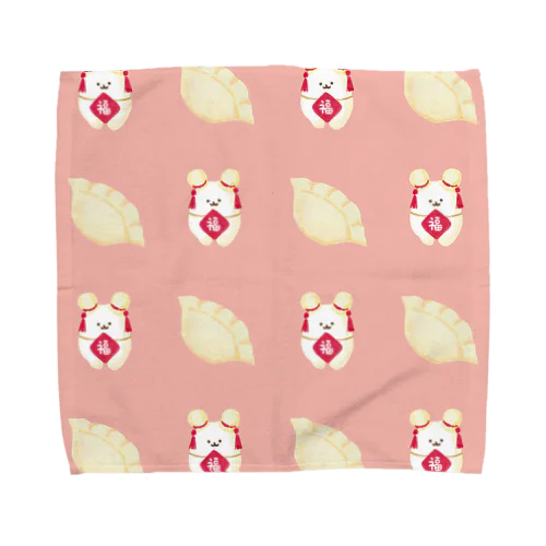 餃子ぷに　ピンク Towel Handkerchief