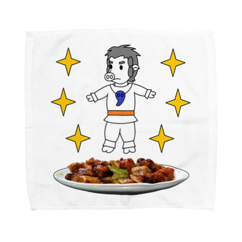 皿の上のスブタ Towel Handkerchief