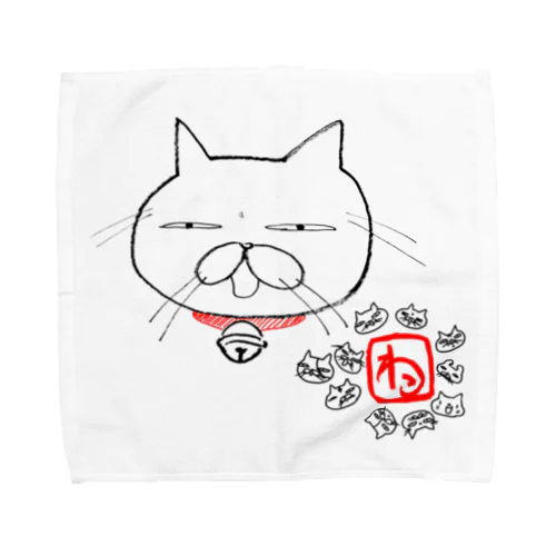 髭たれネコ Towel Handkerchief