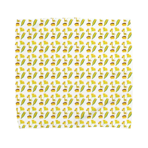 pattern (yellow) タオルハンカチ