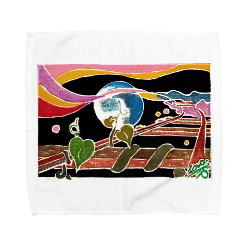 錆びたレールと夏草の歌１ Towel Handkerchief