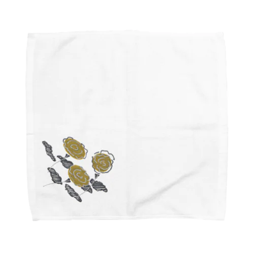 黄色のバラのもくもく Towel Handkerchief