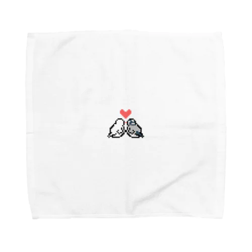 ドット文鳥bunhaku ハート Towel Handkerchief