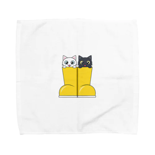 可愛い長靴ねこ Towel Handkerchief