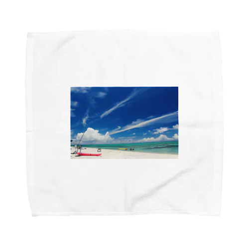 白い砂浜とビーチ Towel Handkerchief