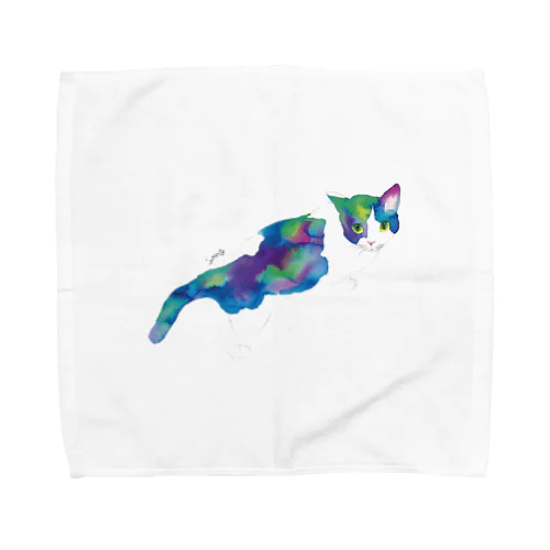 青い猫 Towel Handkerchief