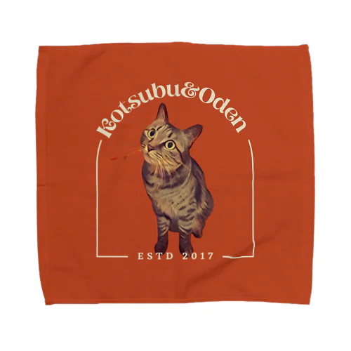 #キジトラねこ#こつぶ#オレンジ Towel Handkerchief