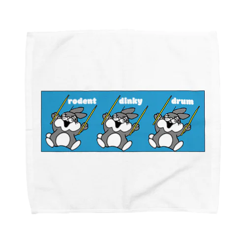 rodent dinky drum ドラムステックで遊びたいウサギ Towel Handkerchief