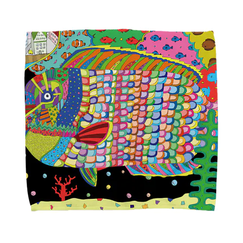 鮮魚のCMYK★ Towel Handkerchief