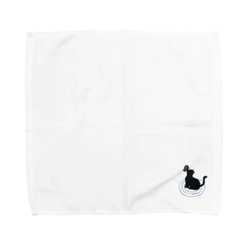 猫と蝶々 Towel Handkerchief