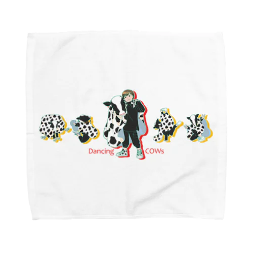 Dancing COWs Towel Handkerchief