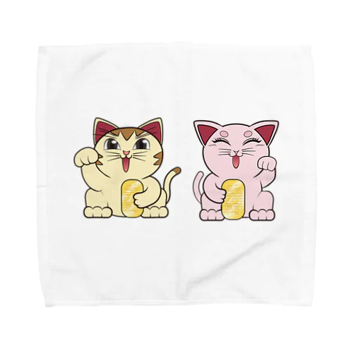 まねきねこぺあ Towel Handkerchief