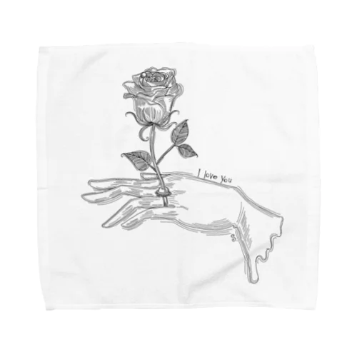 薔薇の花言葉 Towel Handkerchief