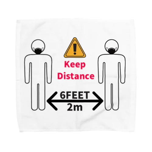 Keep Distance Towel Handkerchief