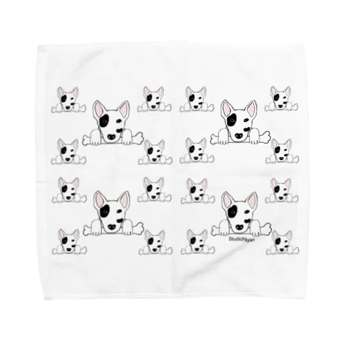 Love Bullterrier Towel Handkerchief