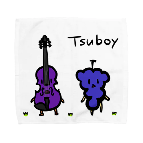 紫君と葡萄　Lサイズ Towel Handkerchief