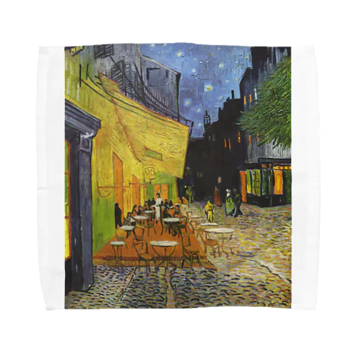 ゴッホ（Vincent van Gogh） / 夜のカフェテラス （Terrasse du café le soir） 1888 Towel Handkerchief