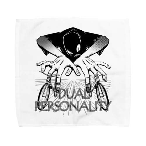 "DUAL PERSONALITY"(B&W) #1 Towel Handkerchief