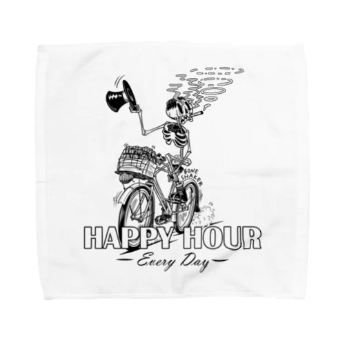 "HAPPY HOUR"(B&W) #1 Towel Handkerchief