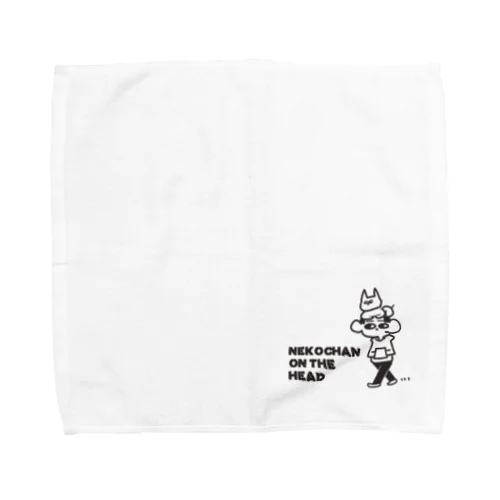 ネコチャンオンザヘッド Towel Handkerchief