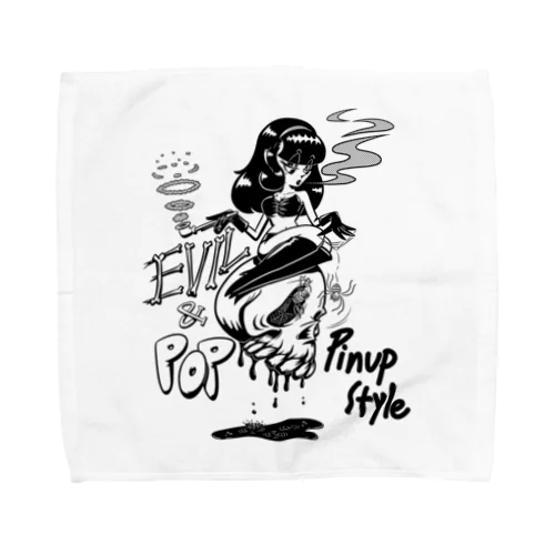 “evil & pop" #1 Towel Handkerchief