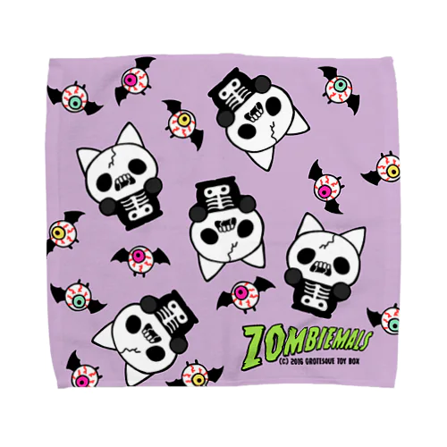 スカルマルズと目玉コウモリ君 Towel Handkerchief