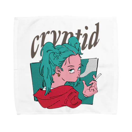 cryptid smoke girl Towel Handkerchief